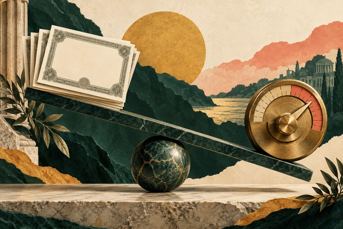 Conceptuele illustratie: Bij verder gelijke omstandigheden